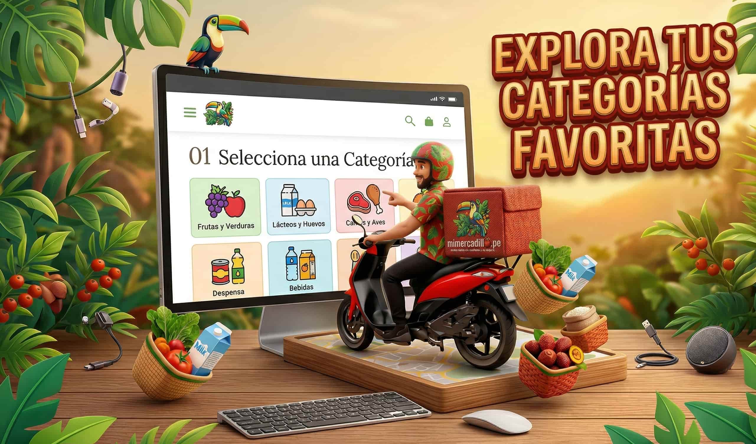 Selecciona categorías de abarrotes y limpieza en Mimercadillo Rioja